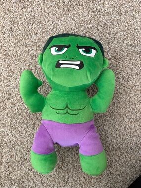 Ty Green and Purple Hulk Plush Toy - Soft Superhero Doll